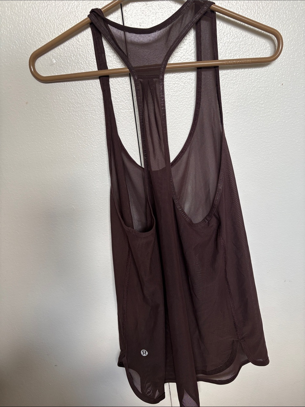 lululemon athletica Women's Dark Brown Mesh Racerback Tank